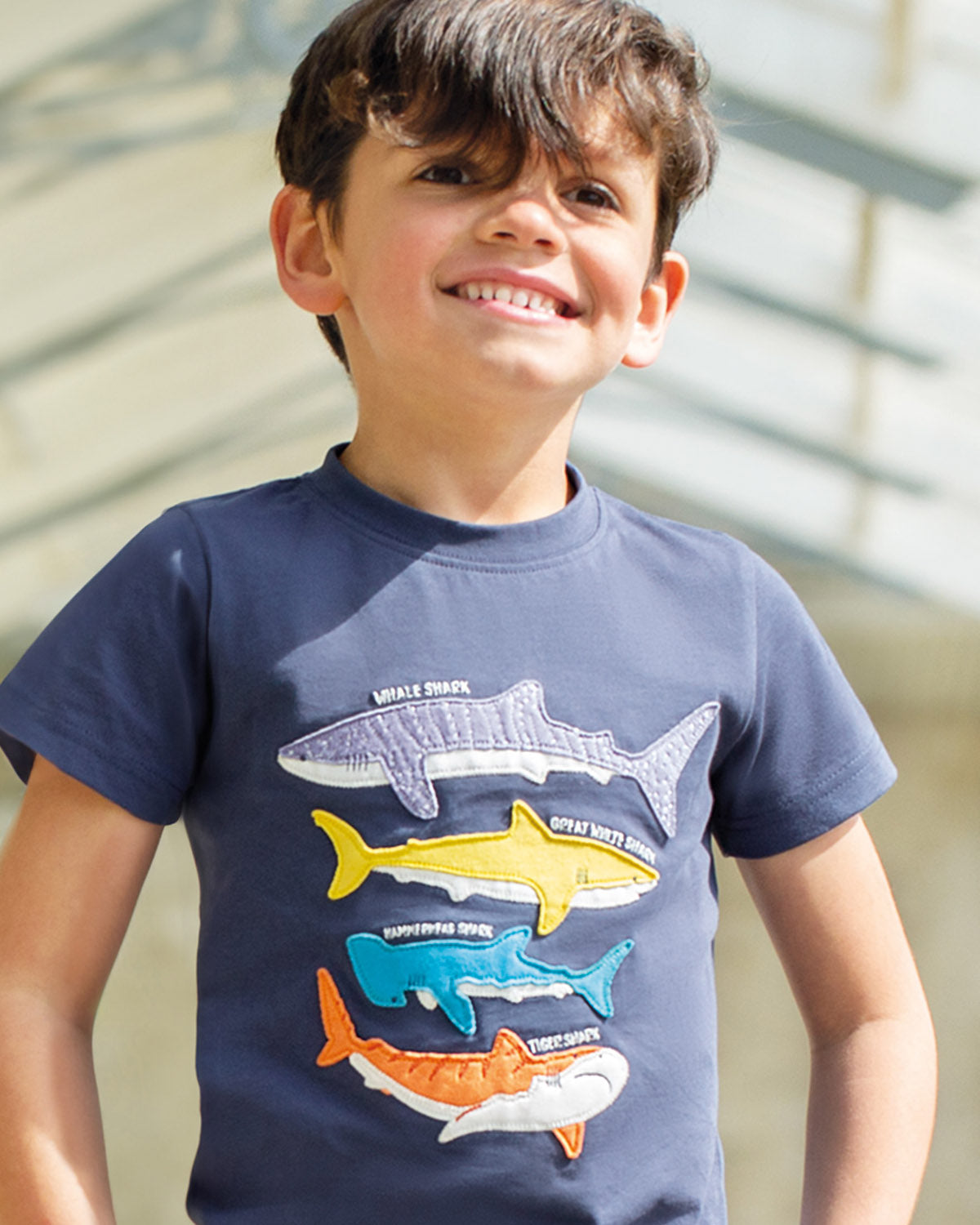 T-Shirt Haifische von Frugi