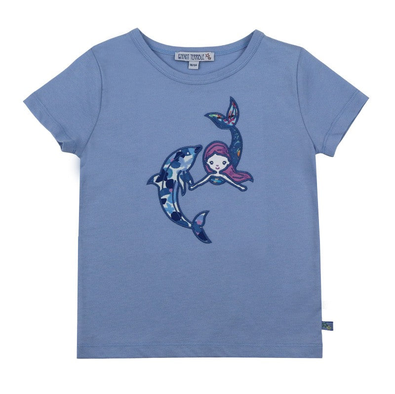 Blaues T-Shirt mit Meerjungfrau  von Enfant Terrible