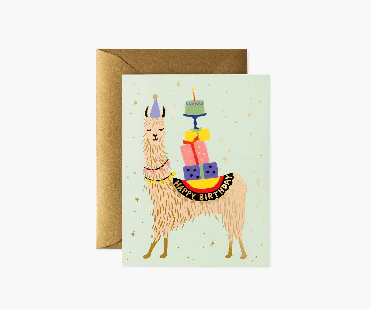 Geburtstagskarte Lama