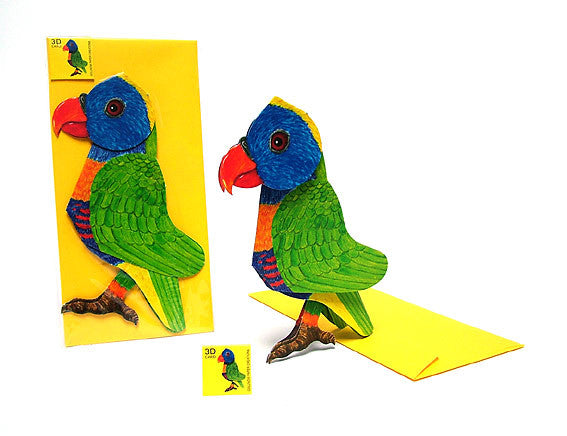 3D- tierkarte Papagei