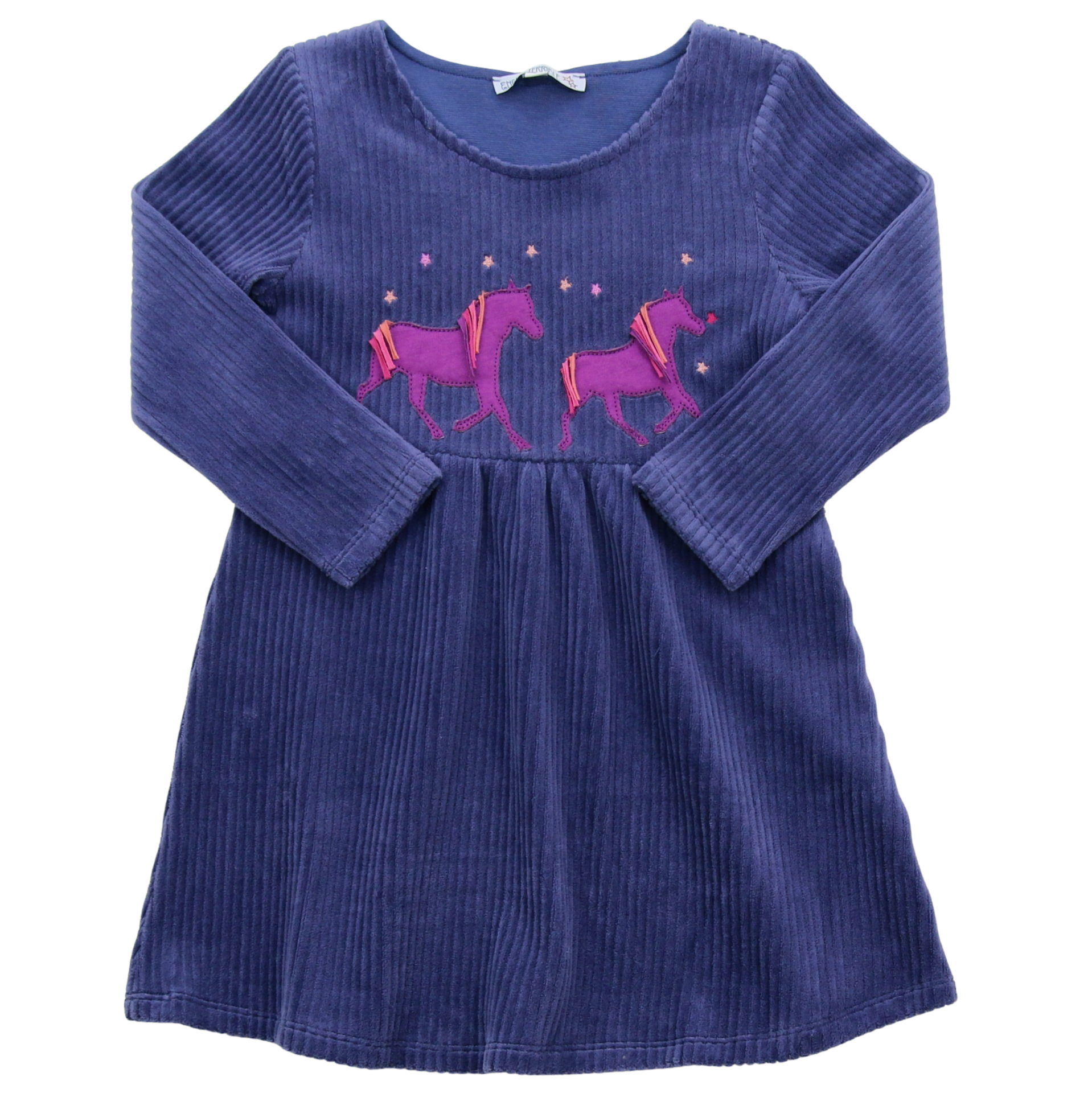 Kleid Velvet rib Pferdeapplikation von Enfant Terrible