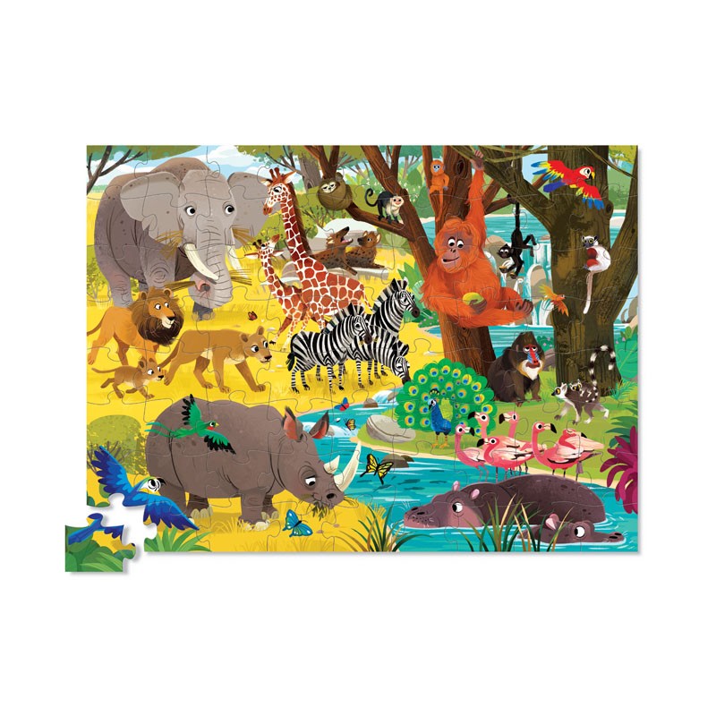Recyceltes Puzzle Wild Safari 6 Jahre+