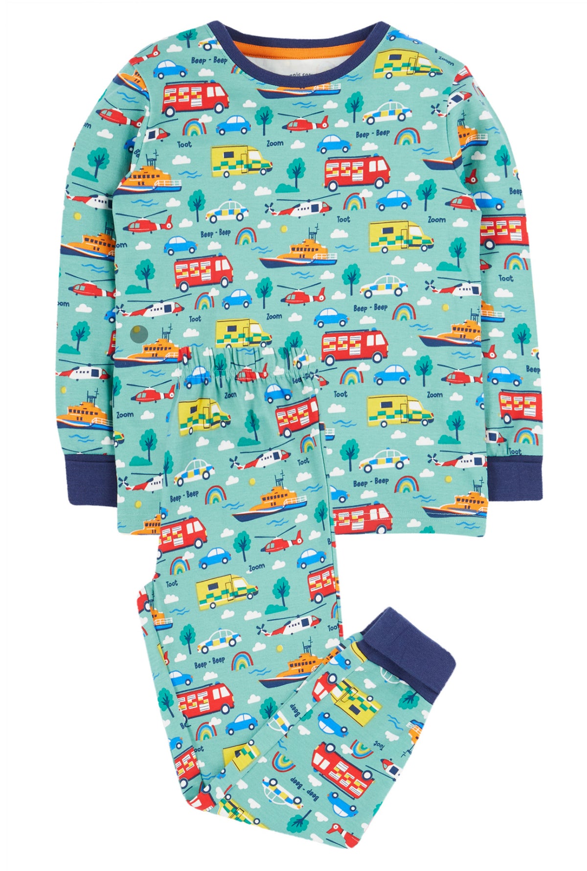 Pyjama Set: Auto Schiff Helicopter von Frugi