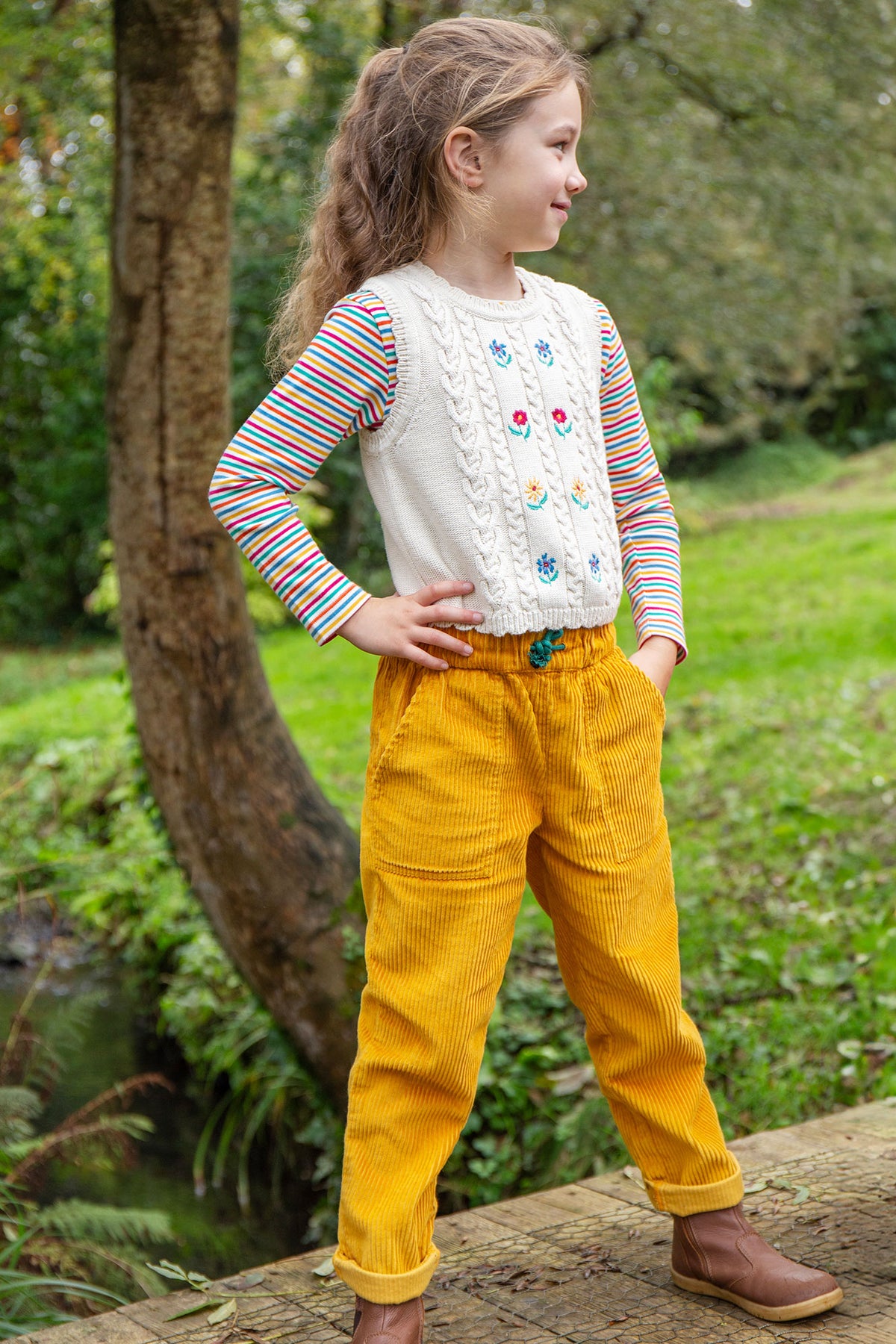Cordhose gelb von Frugi