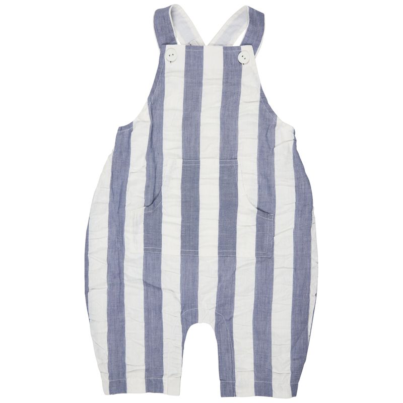 Latzhose blau/weiss Seersucker von Pigeon
