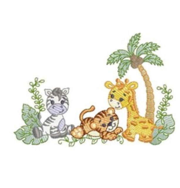 Kapuzentuch mit Tierchen und Namen