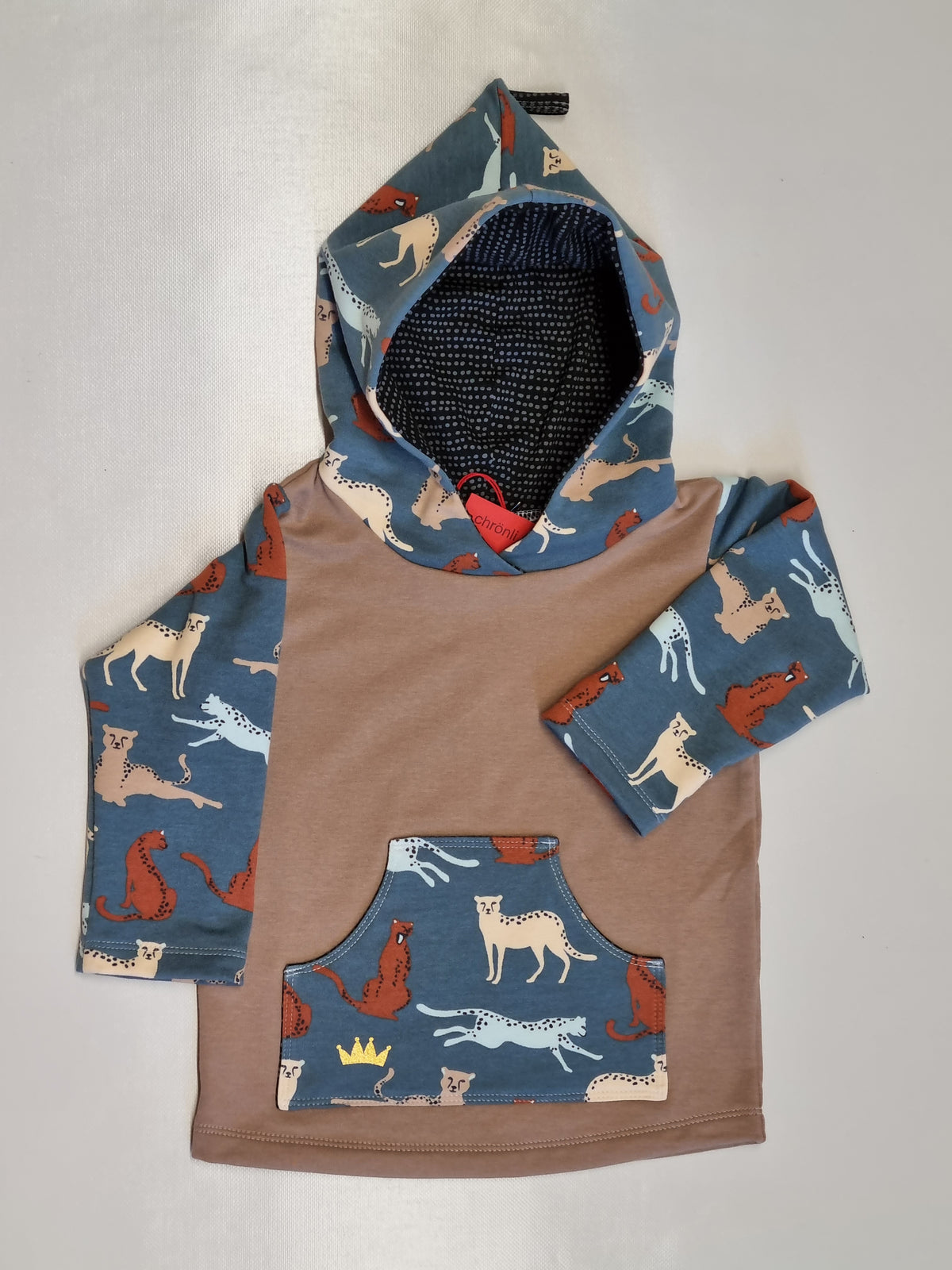 Kapuzenpullover Leoparden von Chrönli (80/86 cm )
