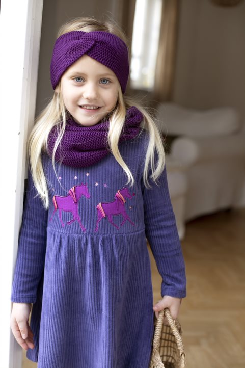 Kleid Velvet rib Pferdeapplikation von Enfant Terrible