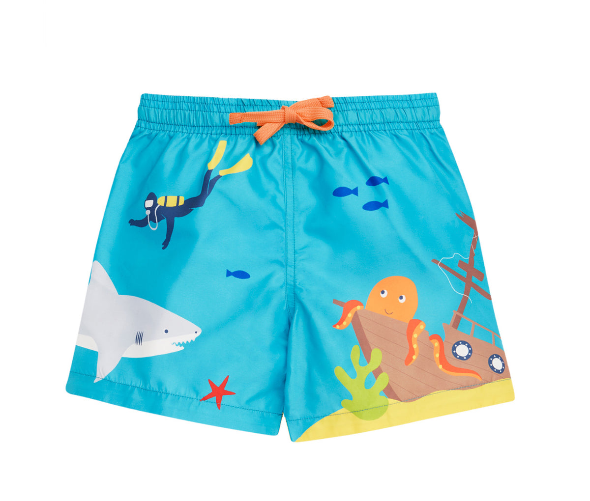 Badehose Hai und Piratenschiff von Frugi