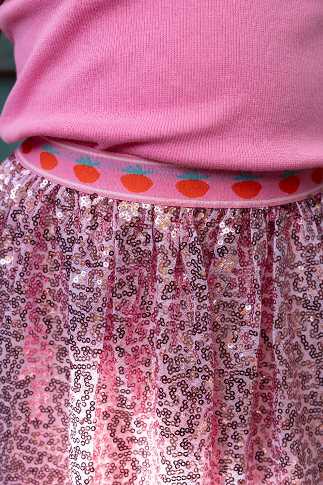 Pailletten Jupe in pink von Jubel