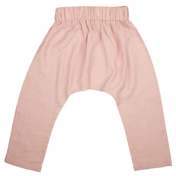 Pinke Baggi pants aus Musselin von Pigeon