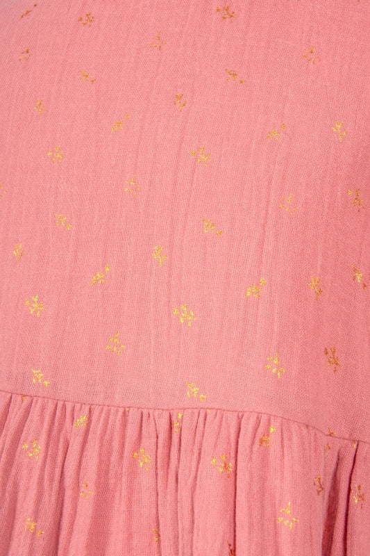 Kleid goldene Blätter in peach von Happy Girls