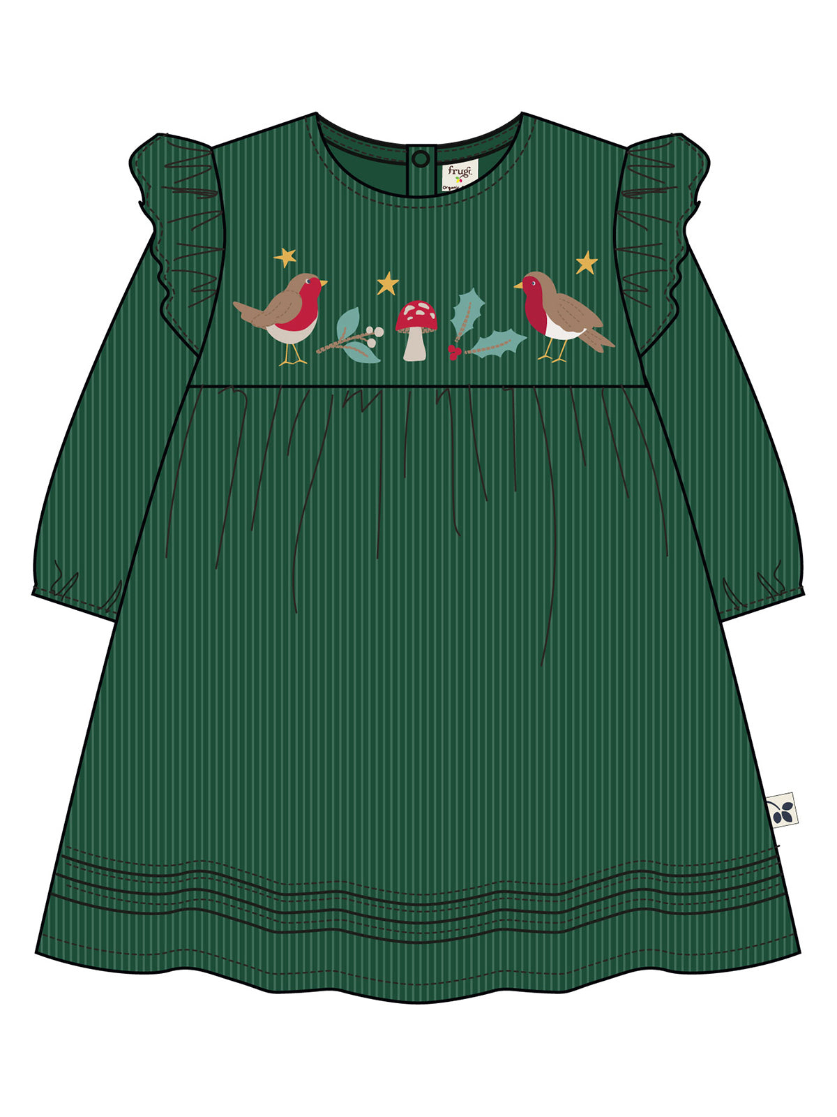 Cord-Kleid Vögel von Frugi