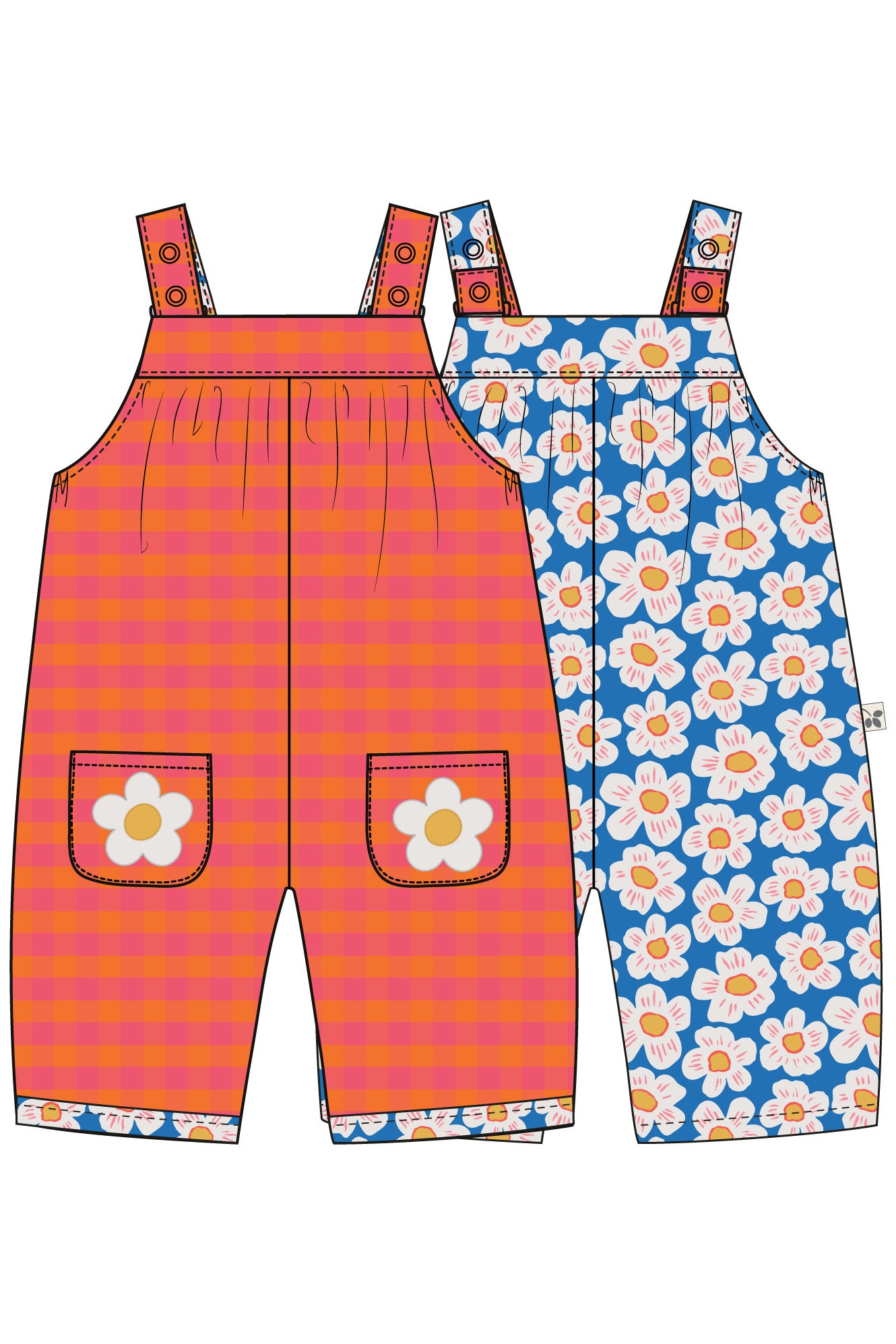 Latzhose zum wenden von Frugi