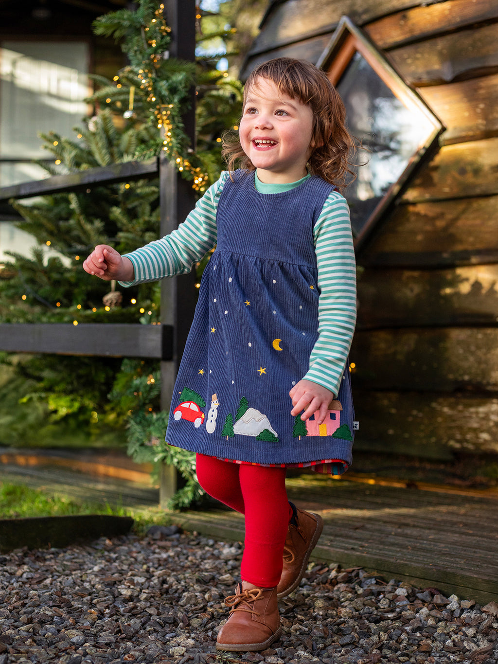 Wende-Kleid Winterzeit von Frugi