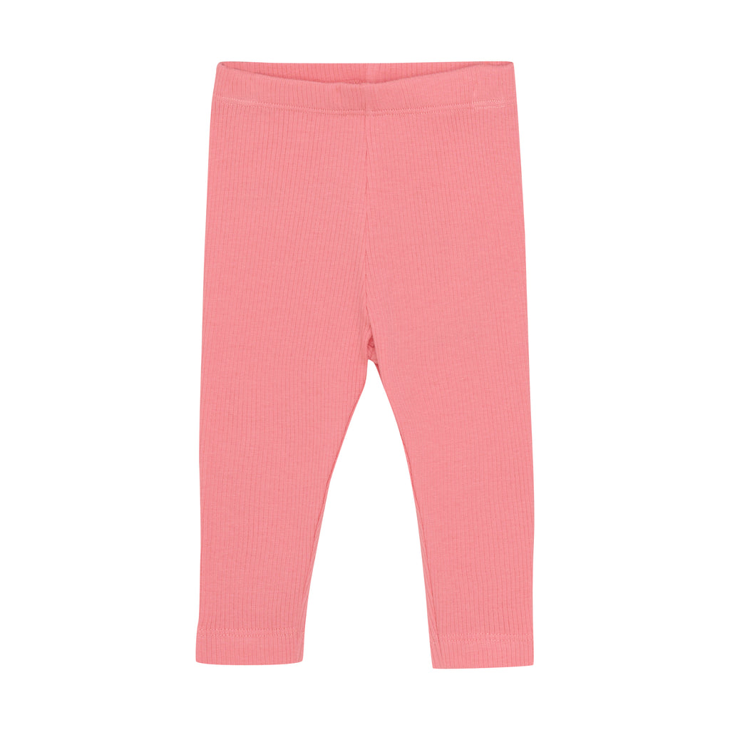 Ripp Leggings in strawberry von Minymo