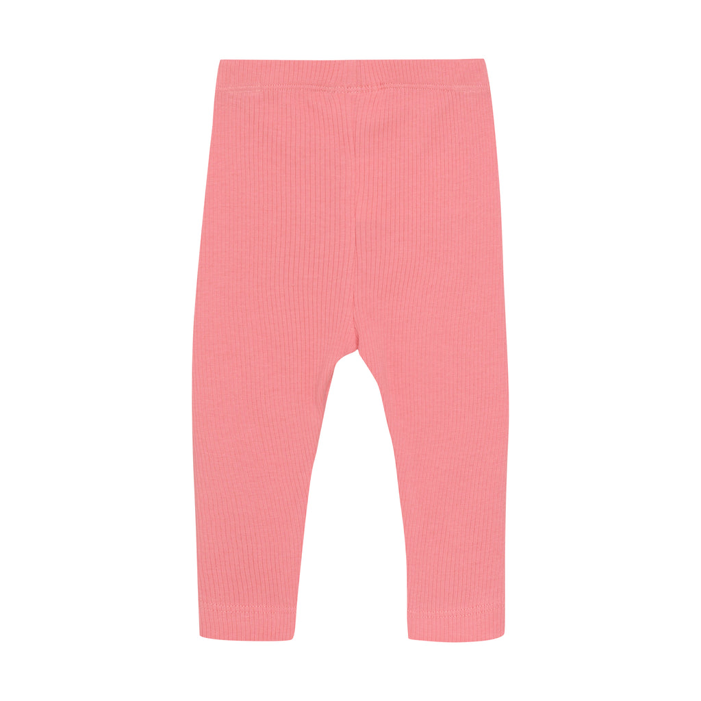 Ripp Leggings in strawberry von Minymo
