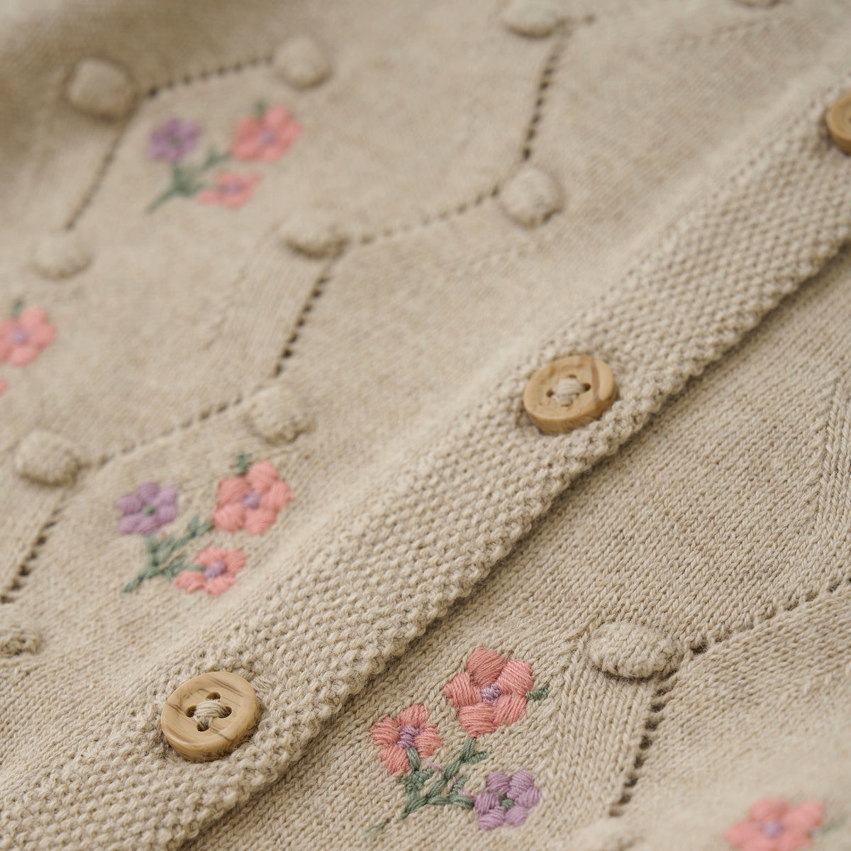 Strickjacke in beige von Minymo