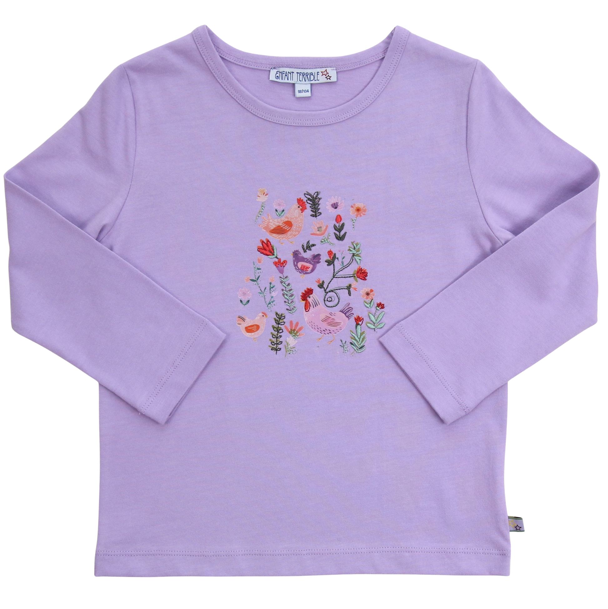 Shirt mit Hühnerstickerei von Enfant Terrible