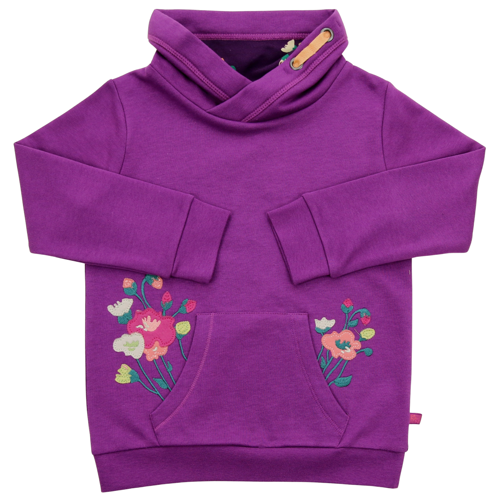 Stehkragen Sweatshirt Blumenstickerei von Enfant Terrible
