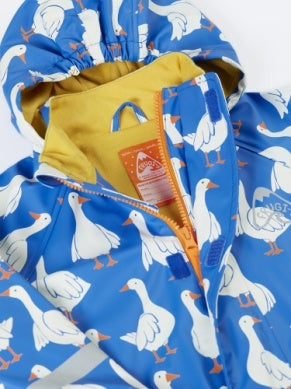 Regenjacke Gänse mit Reflektoren, aus Petflaschen recycelt, von Frugi