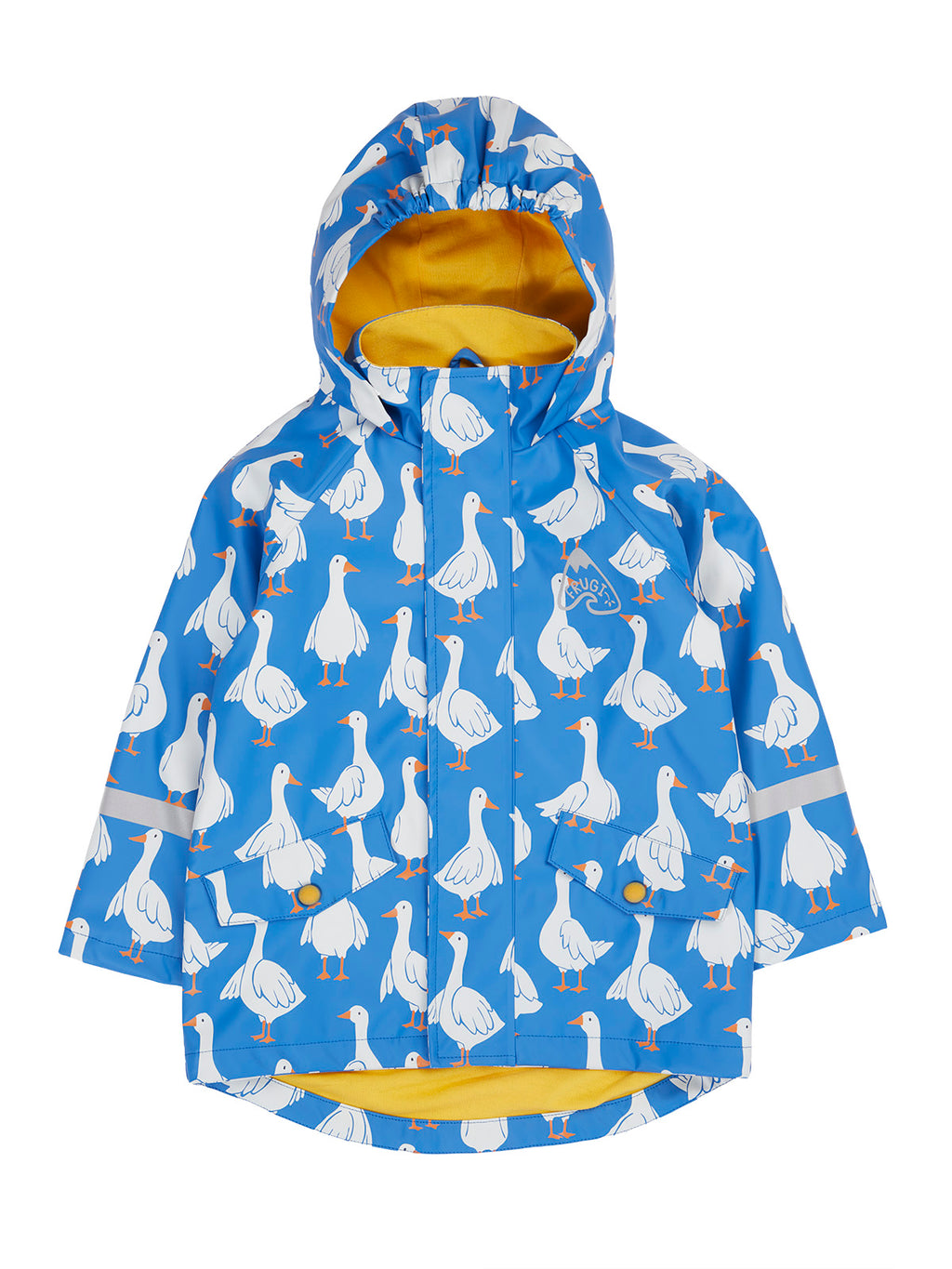 Regenjacke Gänse mit Reflektoren, aus Petflaschen recycelt, von Frugi