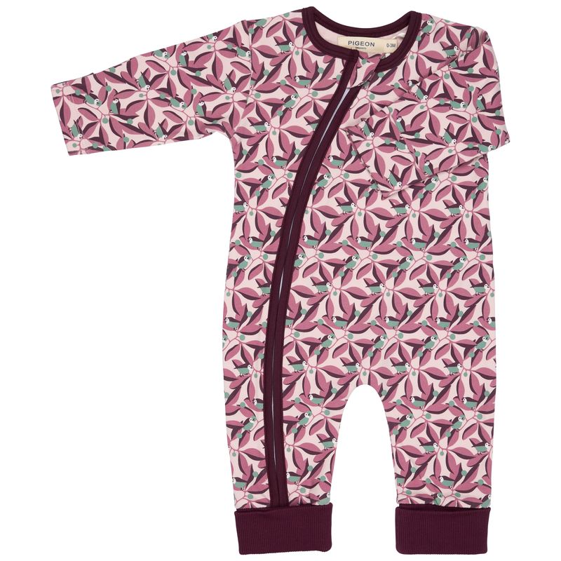 Strampler Vögeli mit Zip von Pigeon