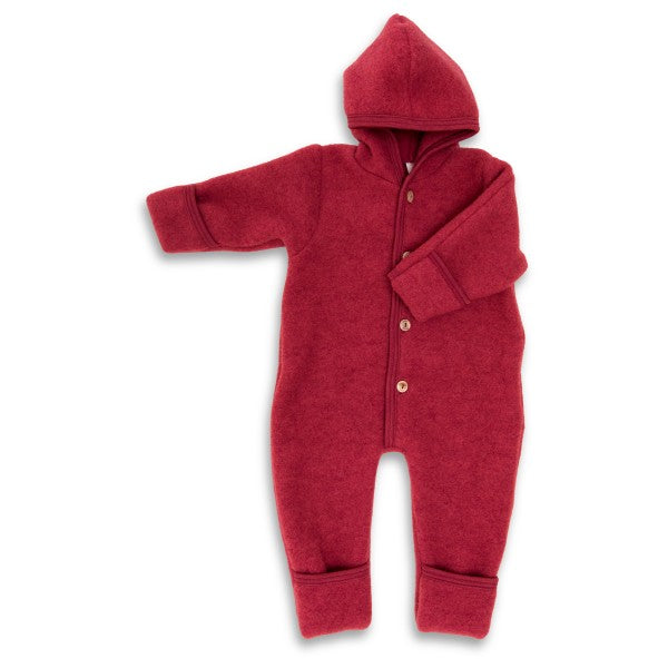 Woll-Fleece Overall rot von Engel
