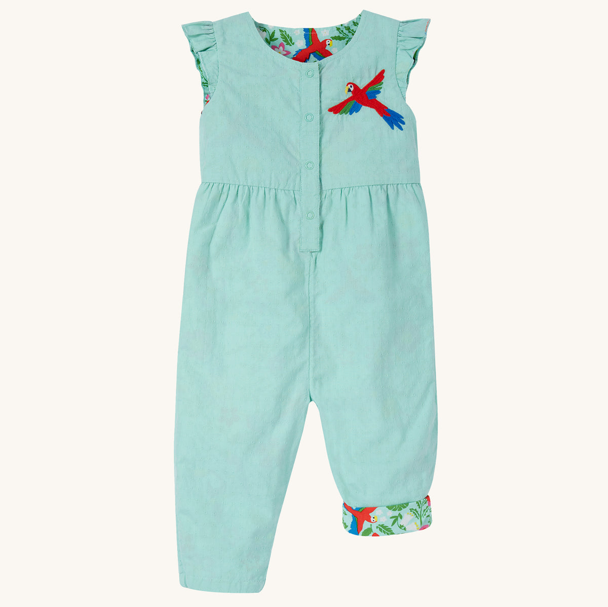 Wende-Latzhose Papagei von Frugi