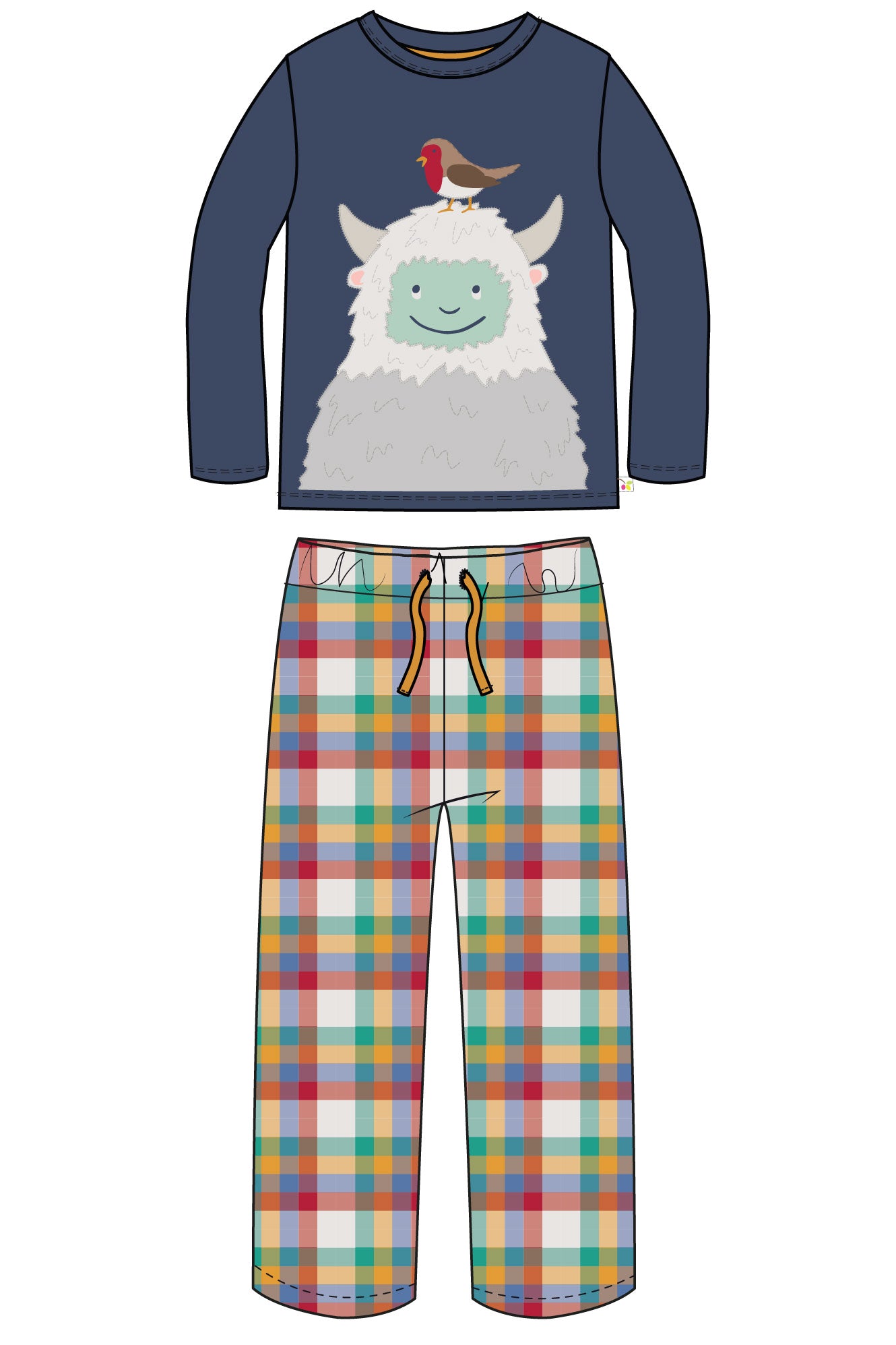 Pyjama Schneemonster von Frugi