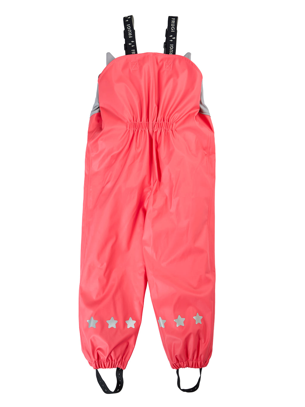 Regen Latzhose Katze mit Reflektoren, aus Petflaschen recycelt, von Frugi von Frugi