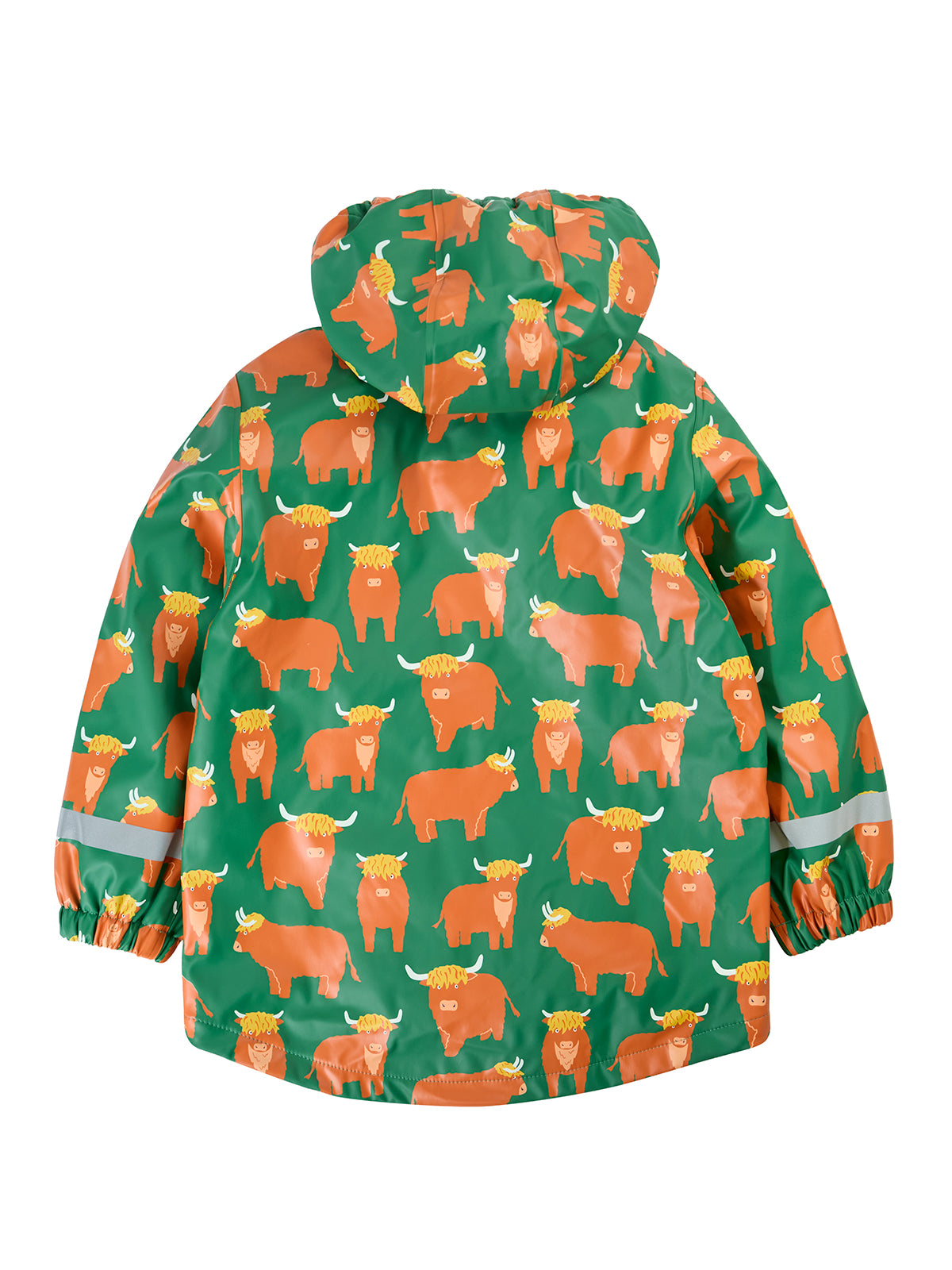 Regenjacke Kühe mit Reflektoren, aus Petflaschen recycelt, von Frugi