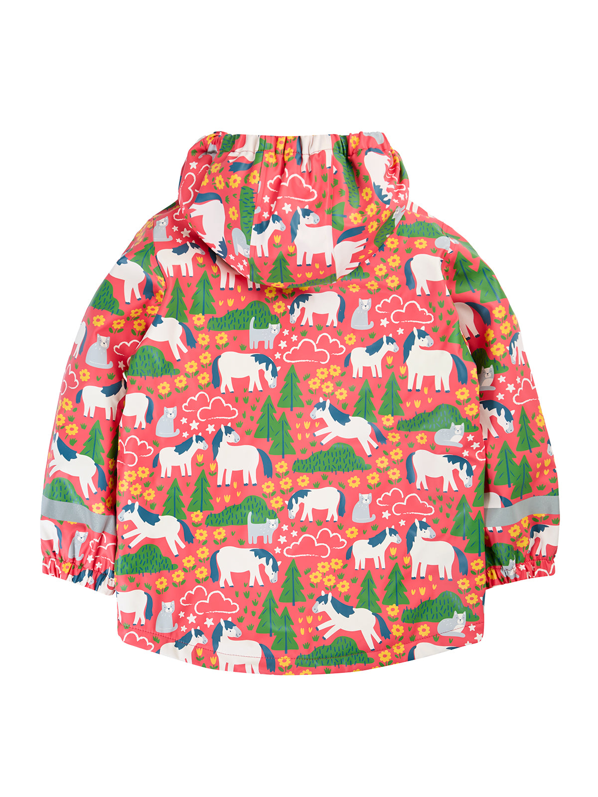 Regenjacke Pferde mit Reflektoren, aus Petflaschen recycelt, von Frugi