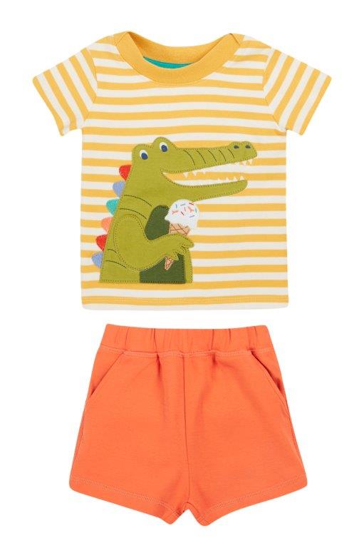 Set T-Shirt + Hose Krokodil von Frugi