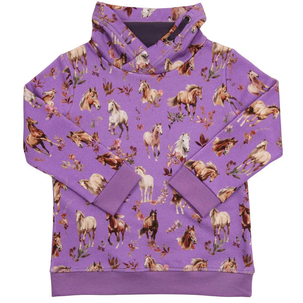 Stehkragen Sweatshirt Pferde von Enfant Terrible