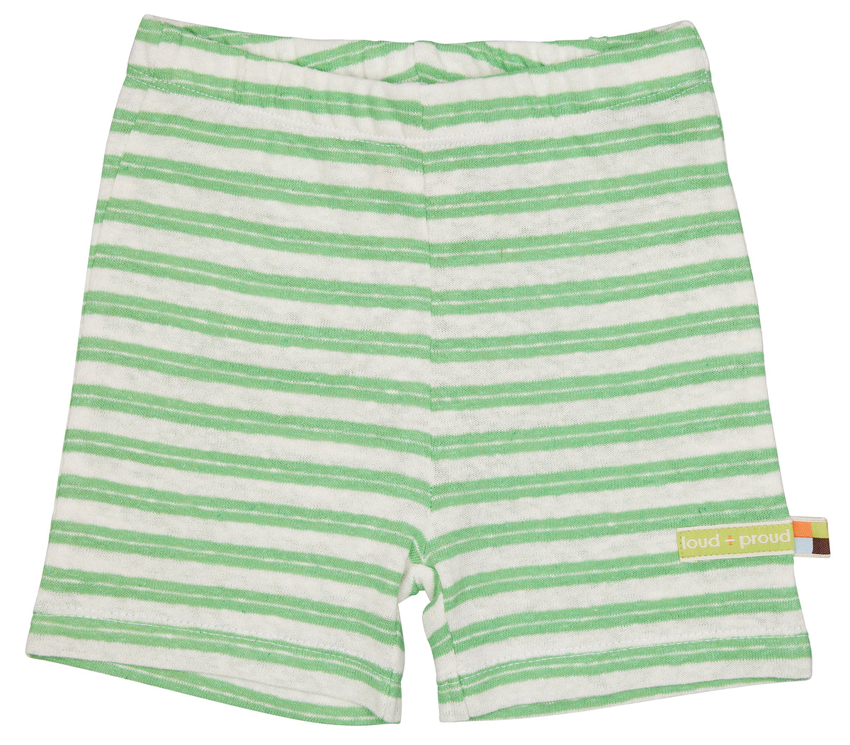 Shorts in grün/weiss gestreift von loud+proud
