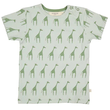 T-Shirt mit grünen Giraffen von Pigeon