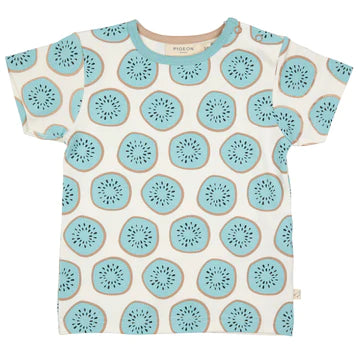 T-Shirt mit blauen Kiwis von Pigeon