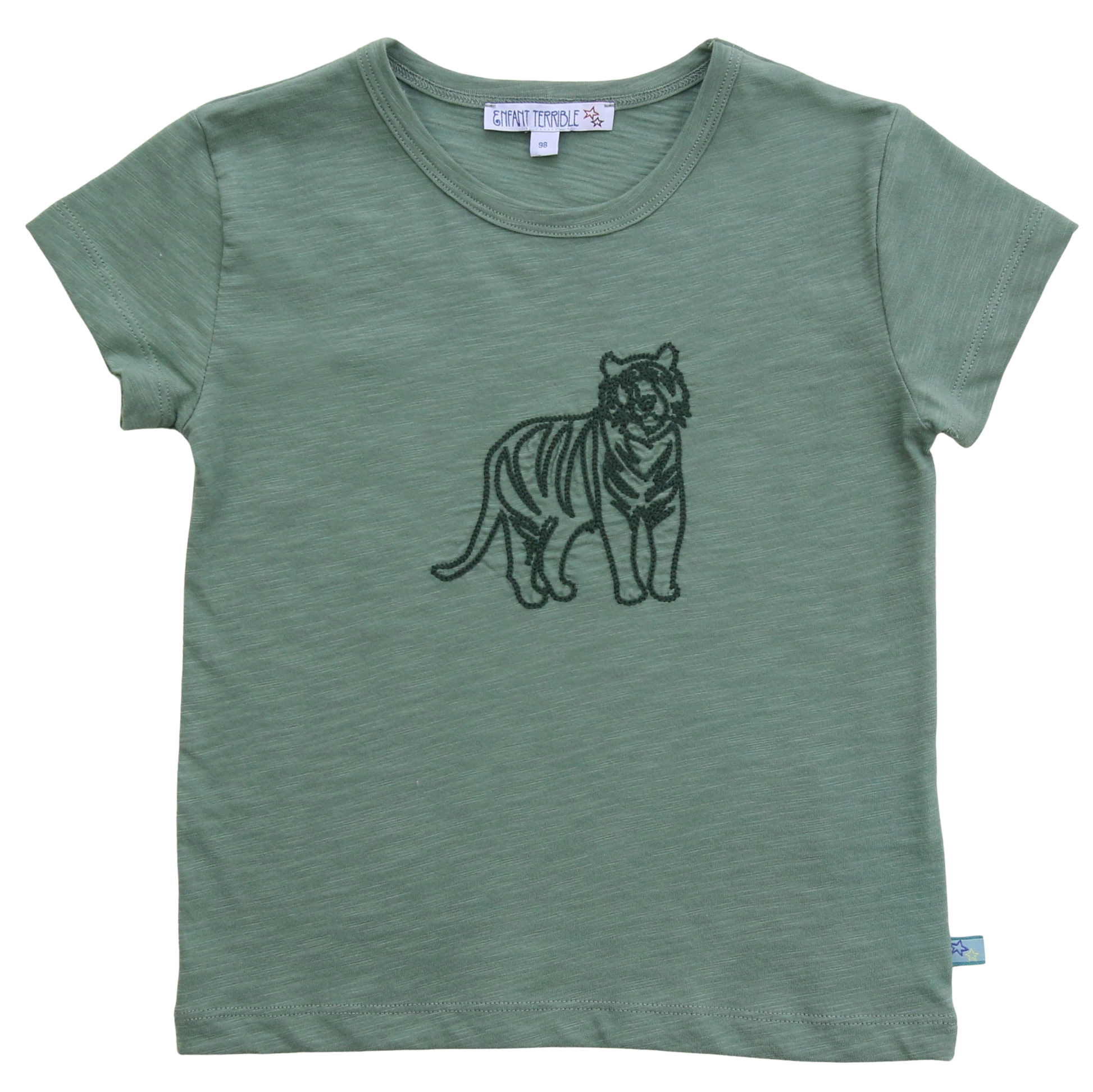 T-Shirt mit Tiger Stickerei von Enfant Terrible