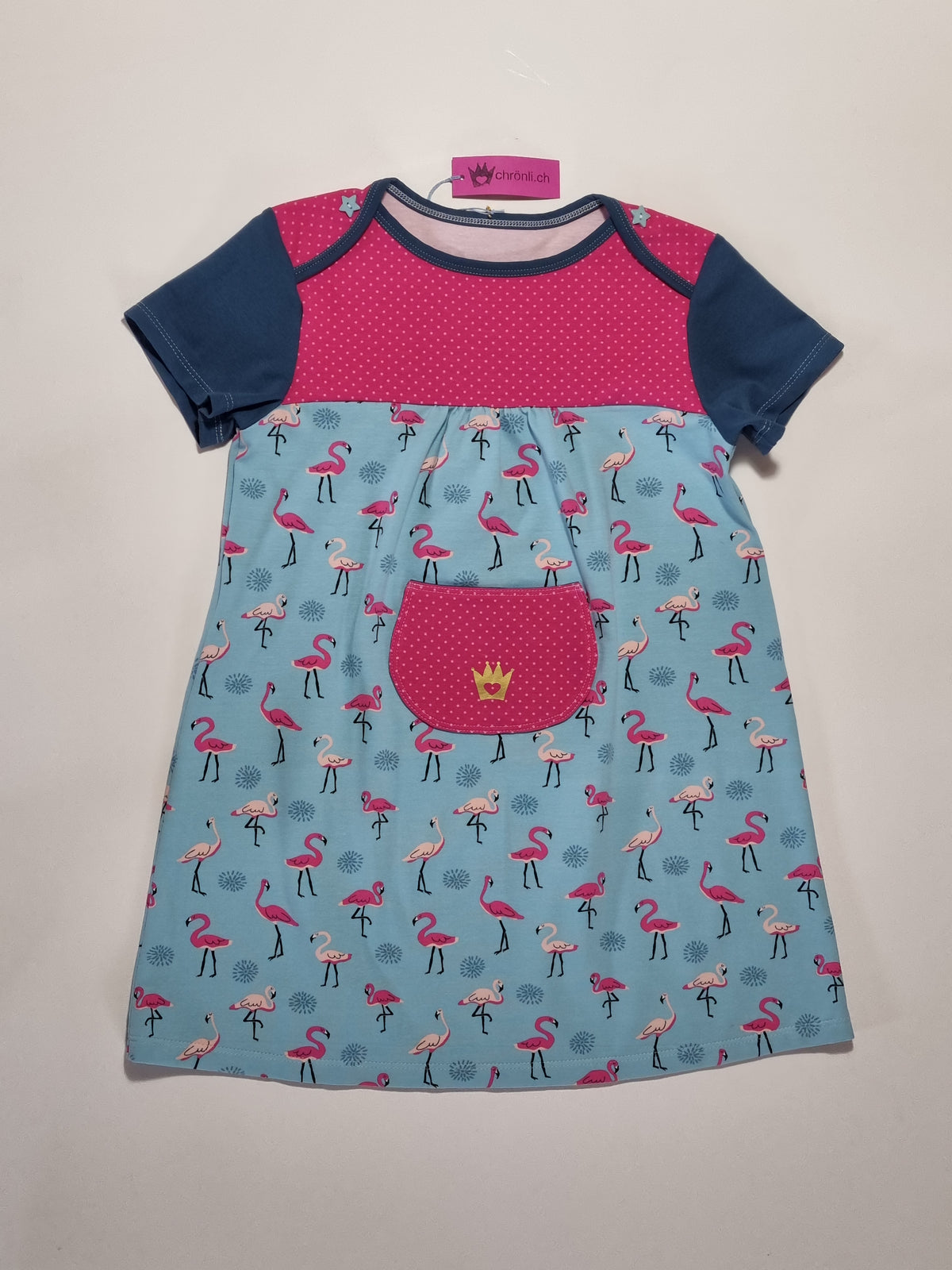 Flamingo Tunika von Chrönli (7-8 Jahre= 122 cm)