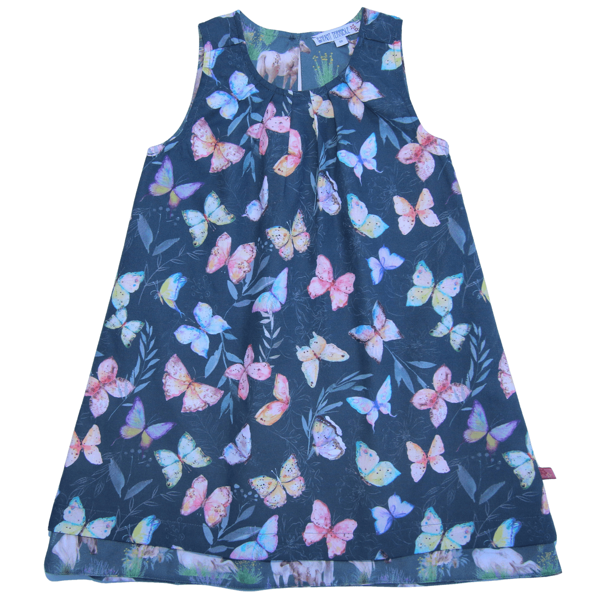 Wendekleid mit Schmetterlings- und Pferdedruck mit von Enfant Terrible