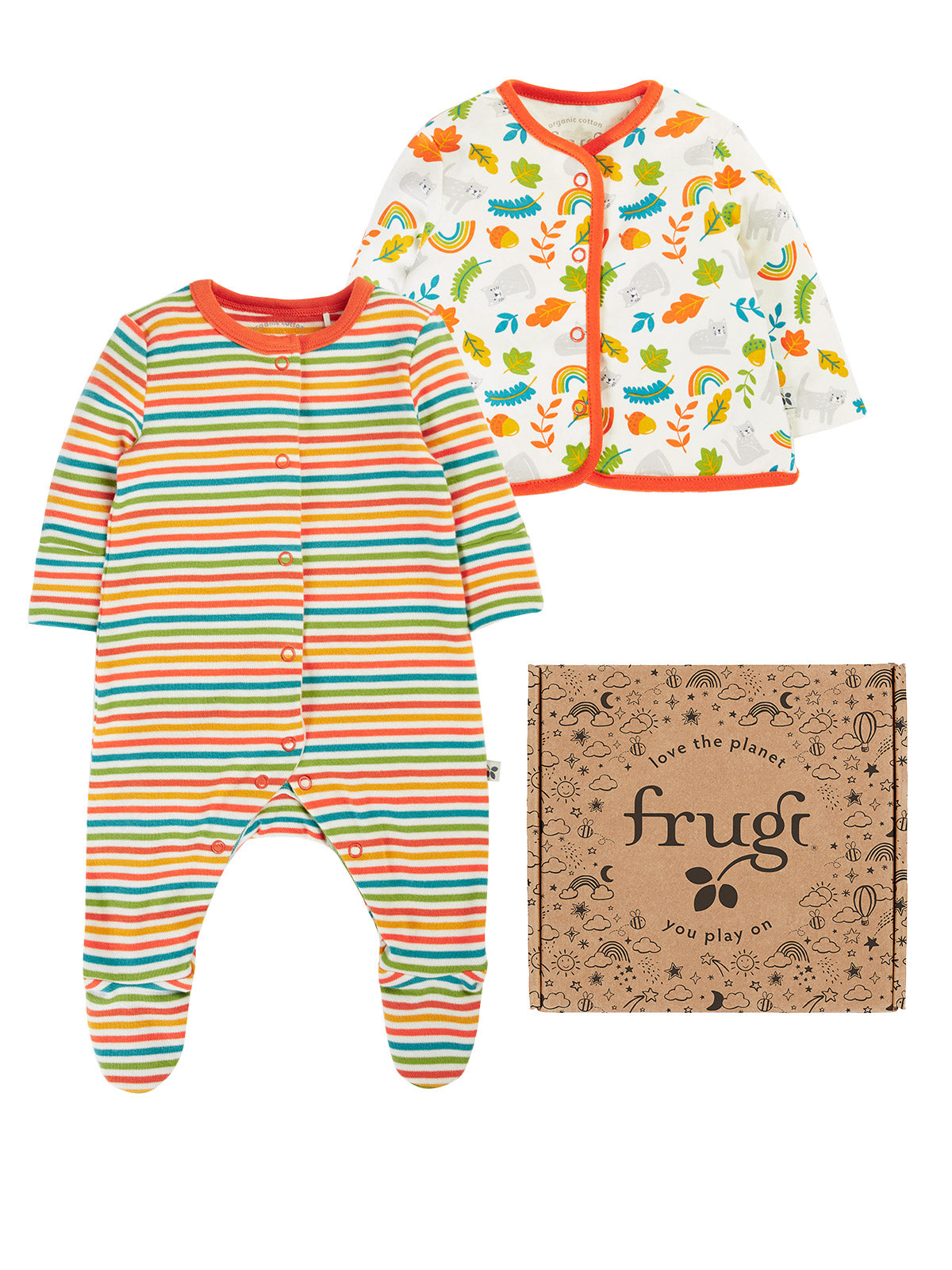 Geschenkset Strampler und Jacke von Frugi