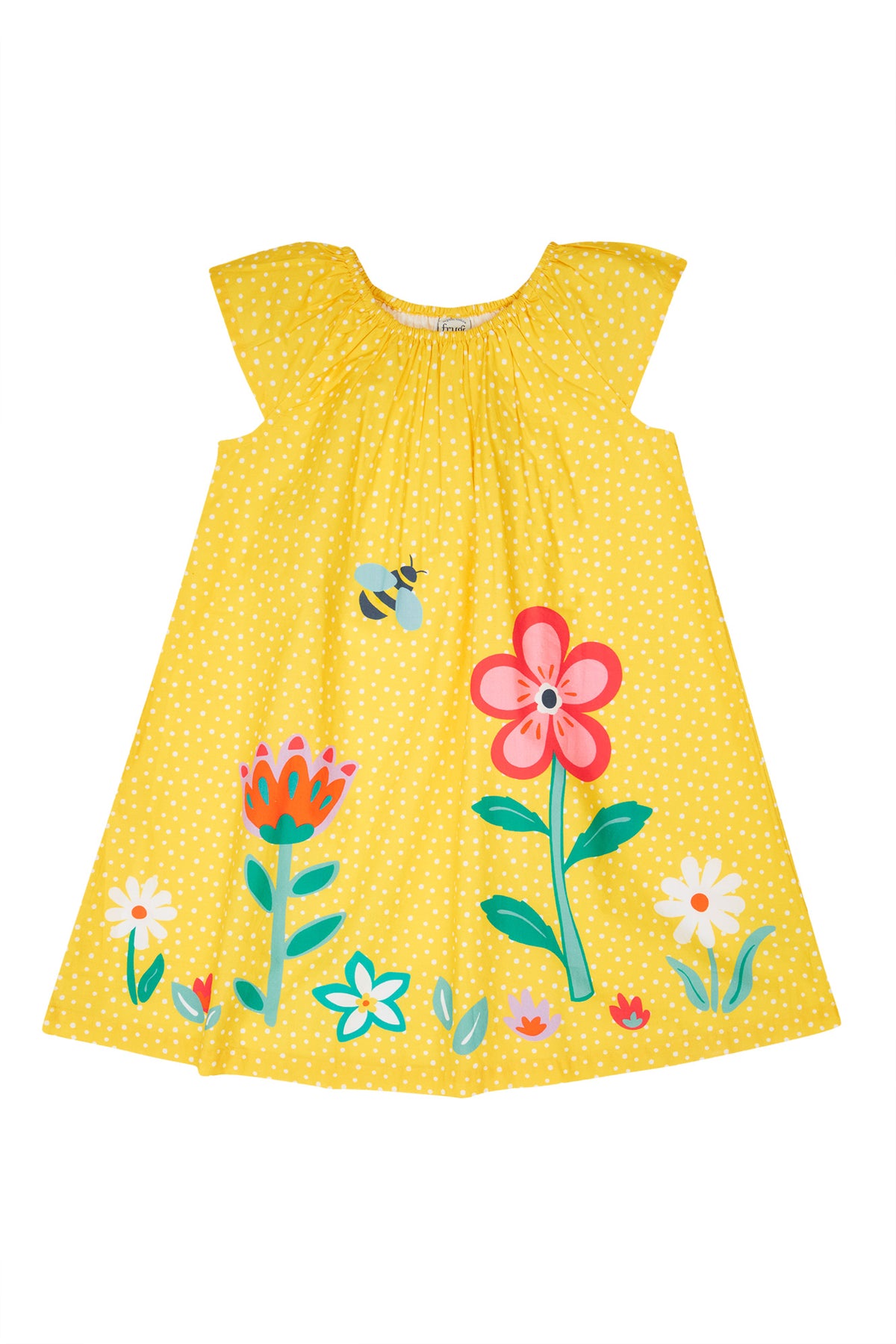 Kleid mit Blumen und Biene von Frugi
