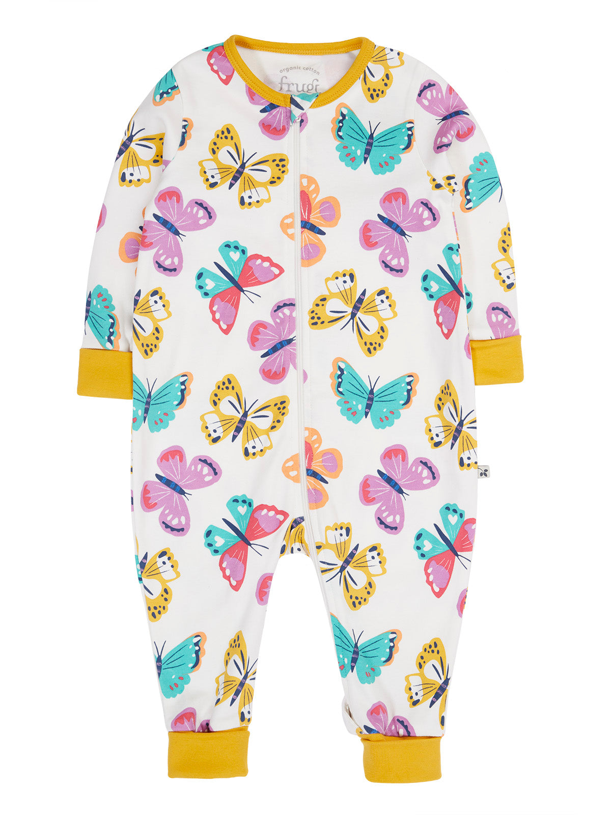 Strampler Reissverschluss Schmetterlinge von Frugi