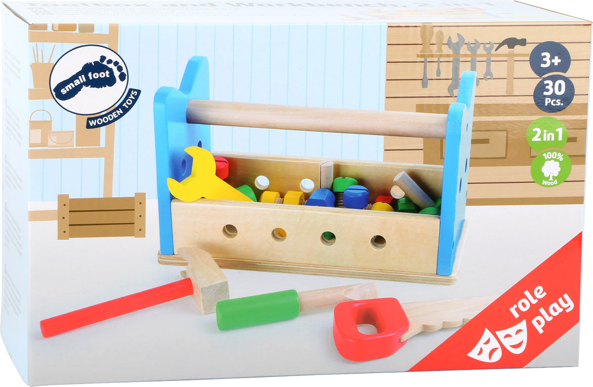 Werkzeugkasten und Werkbank 2 in 1