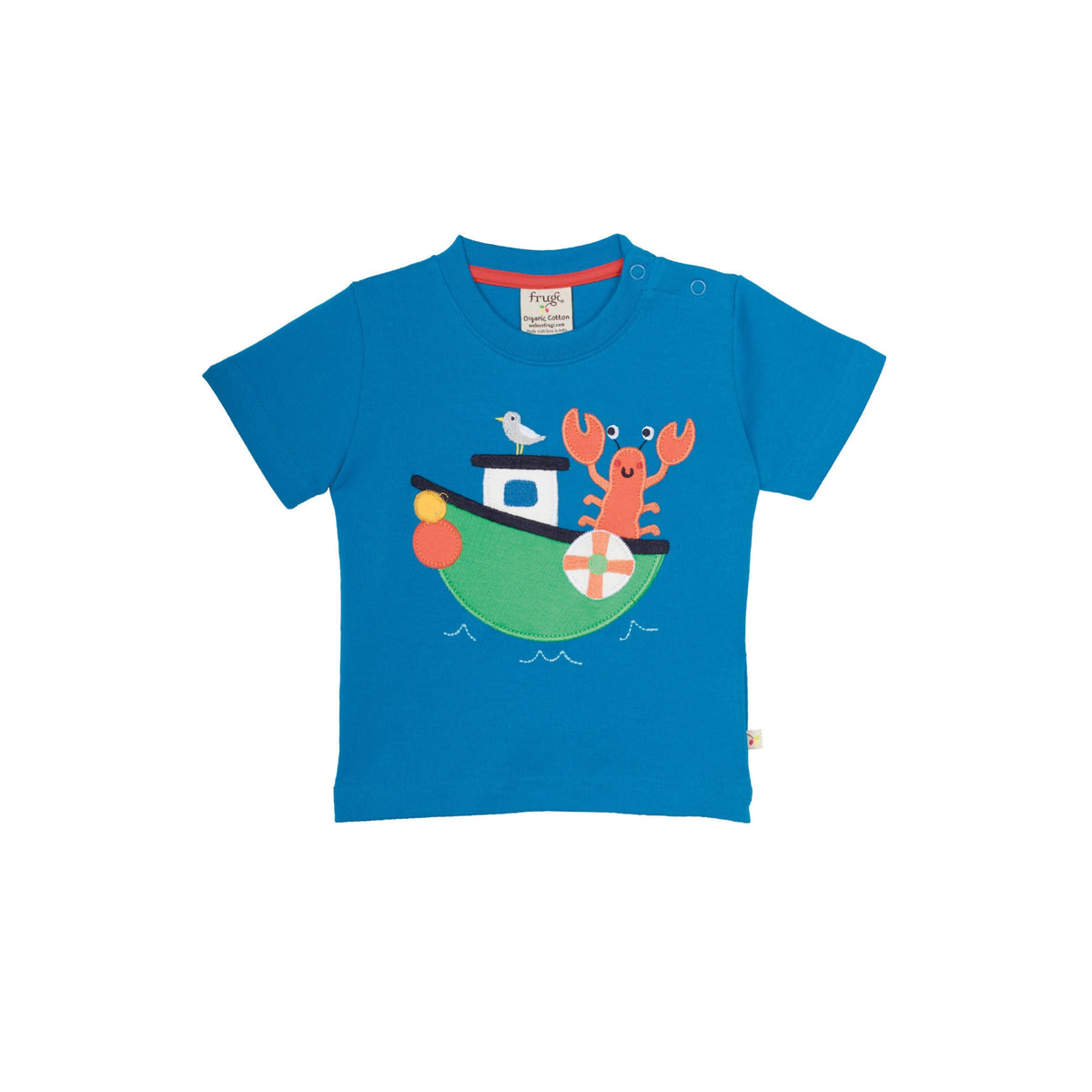 Shirt Krebs auf dem Schiff  (0-3 Monate, 3-6 Monate,18-24 Monate ) von Frugi100% Bio-Baumwolle