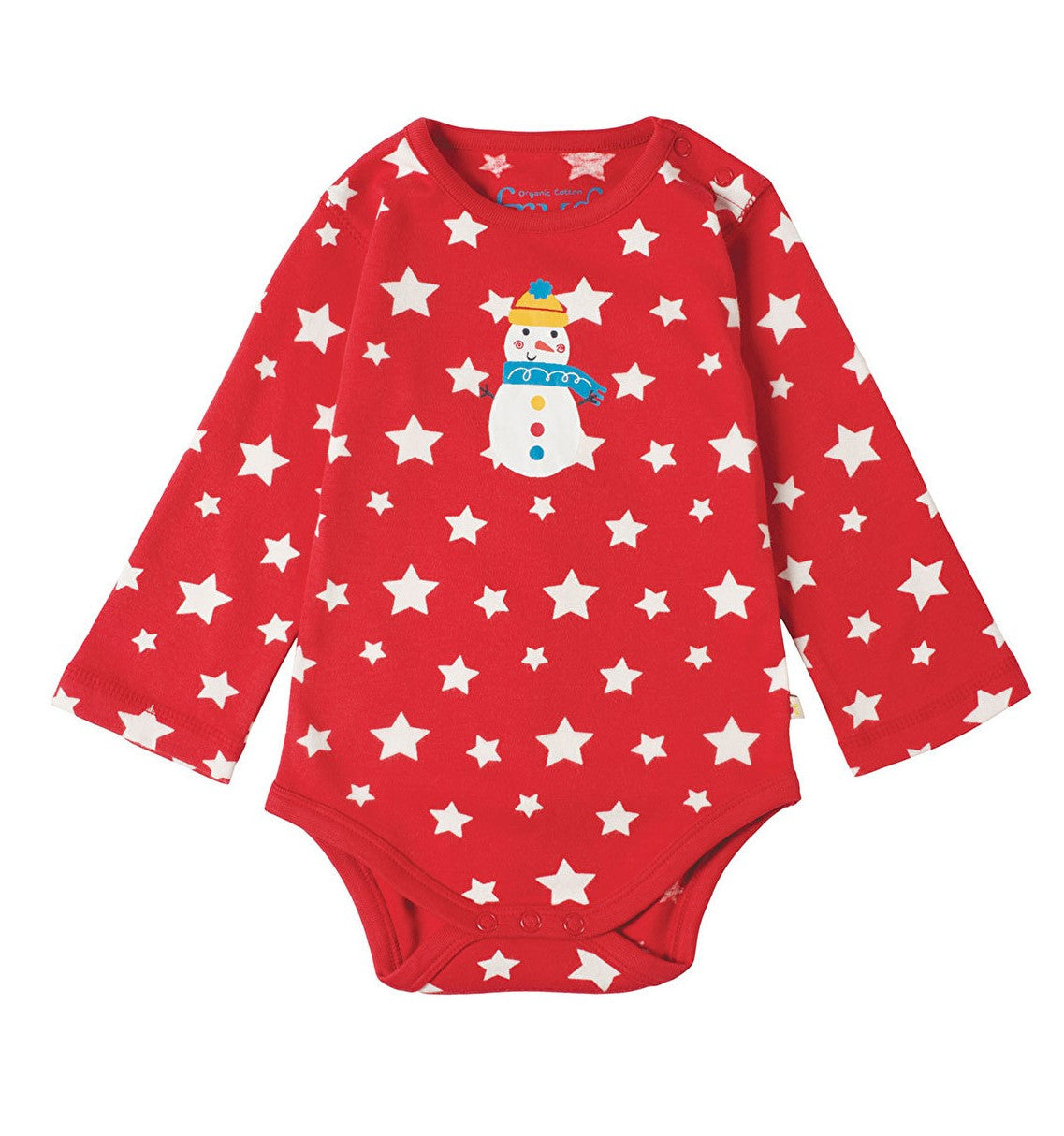 Body Schneemann (Neugeboren, 0-3, 18-24 Monate ) von Frugi 100% Bio-Baumwolle