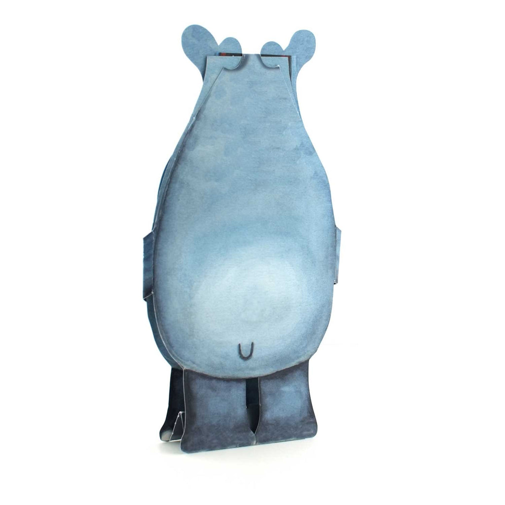 3-D Grusskarte Nilpferd 