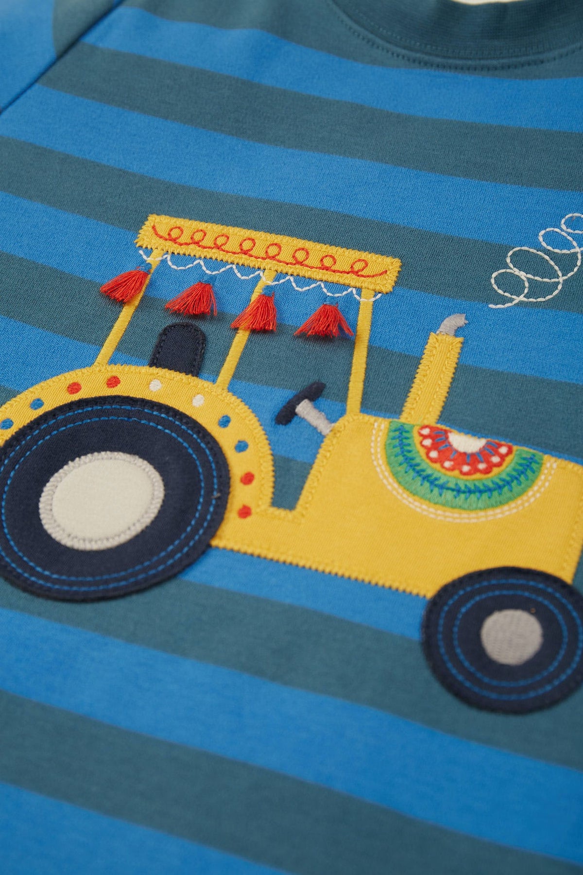 T-Shirt gestreift mit Traktor ( 7 Jahre) von Frugi