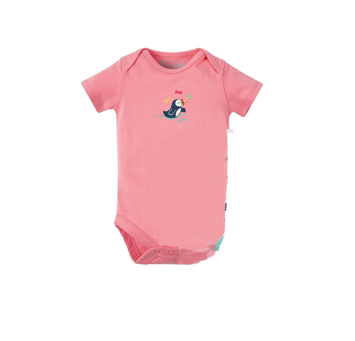 Body rosa mit Papageientaucher Motiv von Frugi
